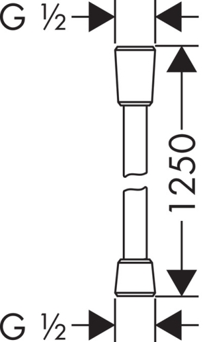 Hansgrohe Comfortflex zuhanycső 1,25m 28167 000 (28167000)