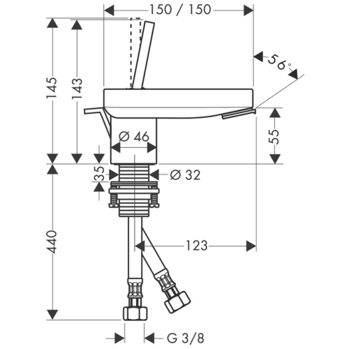 Hansgrohe AXOR Starck X Egykaros bidécsaptelep automata lefolyó-garnitúrával 10205000