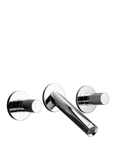 Hansgrohe AXOR Starck 3 lyukú mosdócsaptelep falsík alatti szereléshez, 125 mm-es kifolyóval, fali szereléshez 10313000