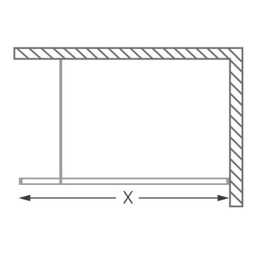 Sanipro Walk Pro 900 zuhanyfal, 90 cm-es (brillant, transparent, 4000684)