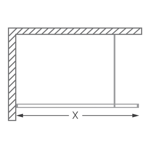 Sanipro Walk Pro 1400 zuhanyfal, 140 cm-es (brillant, transparent, 4000687)