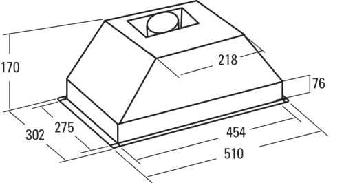 Cata G-45 beépíthető páraelszívó 45 cm, fehér, 02039001