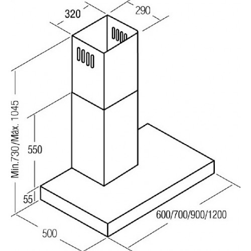 Cata MIDAS 900 fali páraelszívó 90 cm, fekete, 02029201