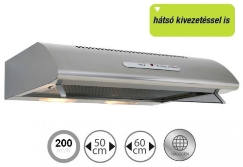 Davoline OLYMPIA 60 ECO standard páraelszívó energiatakarékos motorral 60 cm, inox, OL60Eco