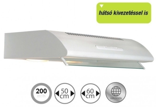 Davoline OLYMPIA 60 standard páraelszívó 2 motoros 60 cm, fehér, OL60w2