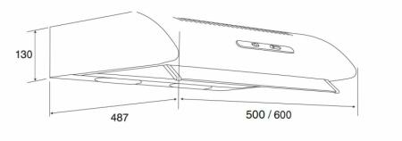 Davoline OLYMPIA 60 CHROM standard páraelszívó 2 motoros 60 cm, ezüst, OL60ch2