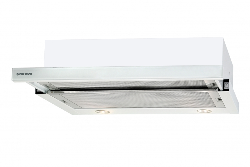 Nodor EXTENDER 60 WHITE GLASS teleszkópos páraelszívó 60 cm, fehér, 1732