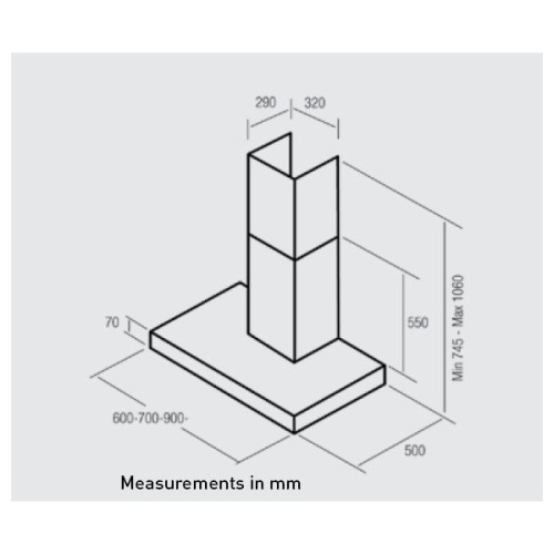 Nodor LICEO NL3 60 fali páraelszívó 60 cm, inox, 7983