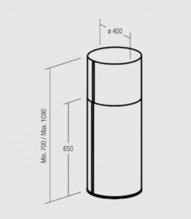 Nodor ISLA SOL VL3 sziget páraelszívó 40 cm, inox, 8375