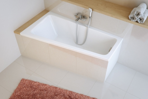 Excellent Ava Side 150x80 cm-es aszimmetrikus kád kádlábbal, balos