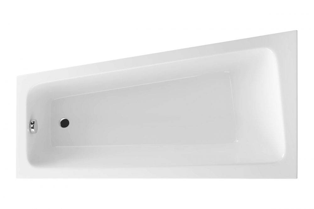 Excellent Ava Side 150x80 cm-es aszimmetrikus kád kádlábbal, balos