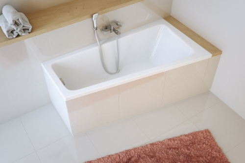 Excellent Ava Side 150x80 cm-es aszimmetrikus kád kádlábbal, jobbos
