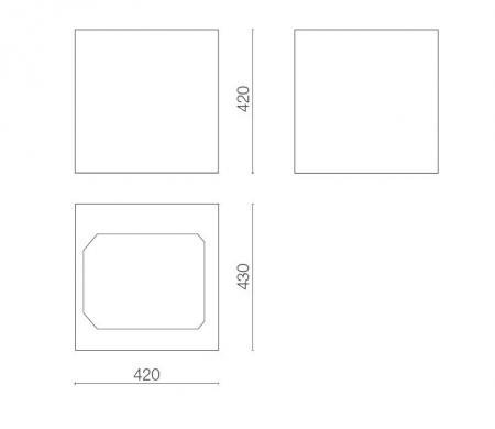 Falmec Rubik E.ion Black sziget páraelszívó 42 cm, fekete, CERI42.E0P6#ZZZN441F