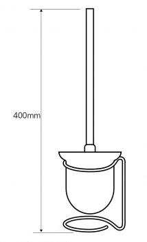 Bemeta Neo álló wc kefe fehér kefével, inox 104113105