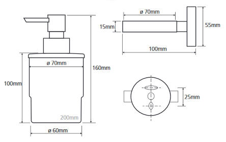 Bemeta Omega szappanadagoló Mini 200 ml 138709041