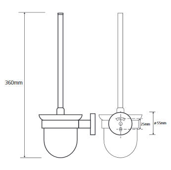 Bemeta Omega fali wc kefe (104113017) XR300