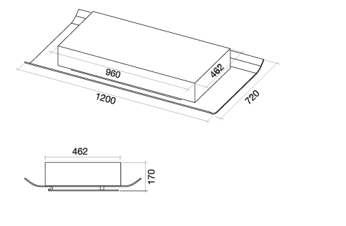 Falmec Cielo 120 mennyezeti páraelszívó, 120 cm, fehér, CCMI20.E0P2#ZZZB461N