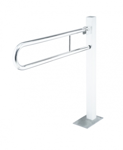 Bemeta HELP 80 cm-es acél kapaszkodó, felnyitható, padlóra rögzíthető, fehér 301107604