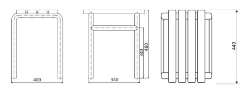 Bemeta HELP Fürdőszobai ülőke, ABS/inox 338125071