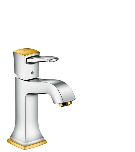 Hansgrohe Metropol Classic egykaros mosdócsaptelep 110 automata lefolyó-garnitúra nélkül, króm/arany hatású 31301 090 (31301090)
