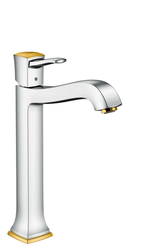 Hansgrohe Metropol Classic egykaros mosdócsaptelep 260 automata lefolyó-garnitúrával, króm/arany hatású 31303 090 (31303090)