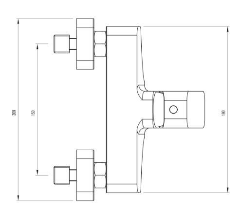 Deante Hiacynt egykaros zuhany csaptelep fekete/króm BQH B400 (K)