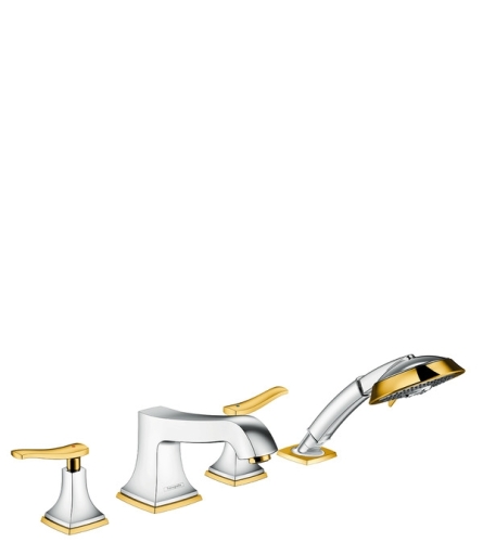 Hansgrohe Metropol Classic 4-lyukú perembe szerelhető kádcsaptelep króm/arany hatású 31441 090 (31441090)
