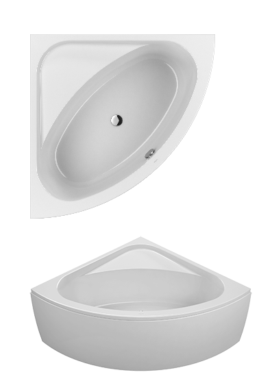 Villeroy & Boch Loop & Friends, Duo, 140x140 cm sarokkád ovális belső formával UBA140LFO3V-01