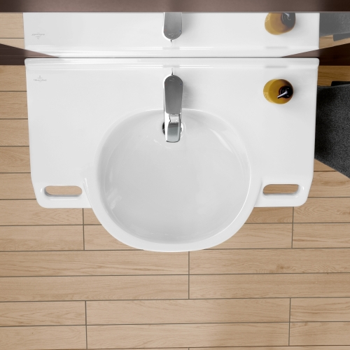 Villeroy & Boch O.novo Vital 80x55 cm mosdó csaplyukkal, túlfolyóval 4120 80 01 (41208001)
