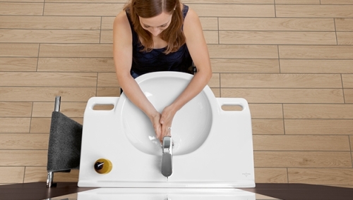 Villeroy & Boch O.novo Vital 80x55 cm mosdó csaplyukkal, túlfolyóval 4120 80 01 (41208001)