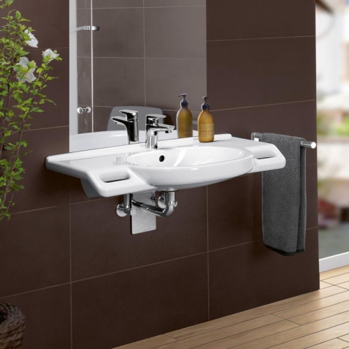 Villeroy & Boch O.novo Vital 80x55 cm mosdó csaplyukkal, túlfolyóval 4120 80 01 (41208001)