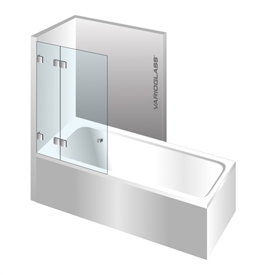 Varioglass Globus 603 80x150 cm-es kádparaván, zöld üveg