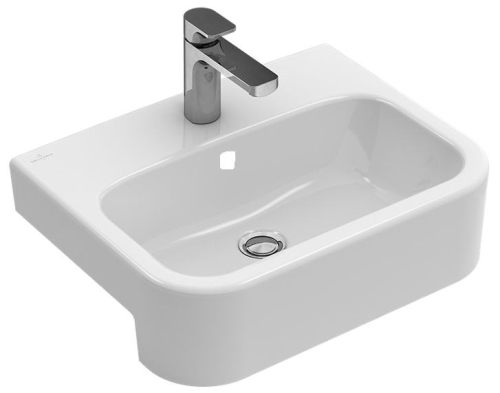 Villeroy & Boch Architectura 55x43 cm előlről beépíthető mosdó túlfolyó nélkül CeramicPlus bevonattal 4190 56 R1 (419056R1)