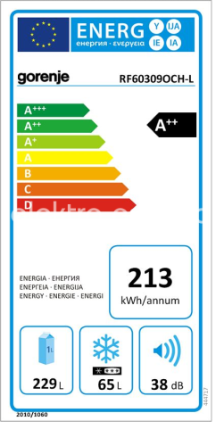 Gorenje szabadonálló kombinált hűtőszekrény A++, RF60309OCHL