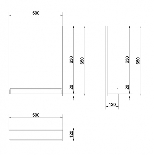 Cersanit Smart tükör 65x50 cm S568-003