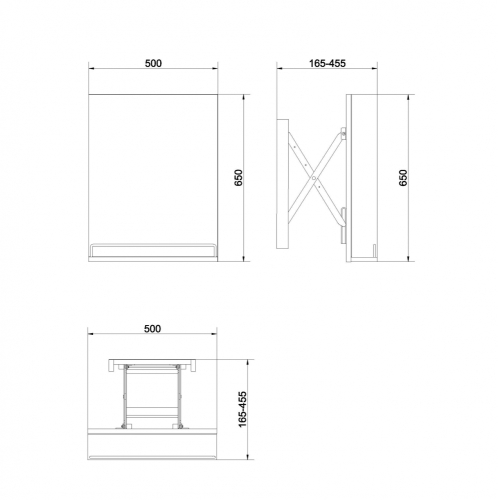 Cersanit Smart kihúzható tükör 65x50 cm S568-037