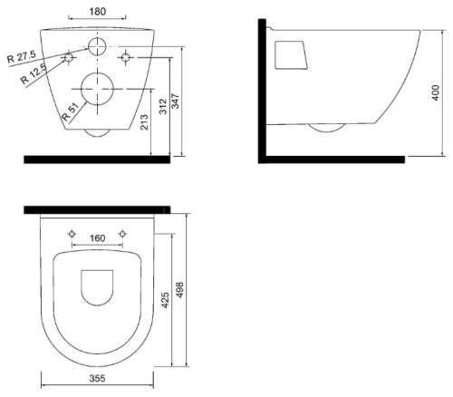 Creavit TEKKO GOLD - WC + BIDÉ 2in1 - TEKKO GOLD, TP325