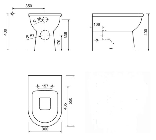 Creavit SELIN - WC + BIDÉ 2in1 - SL350