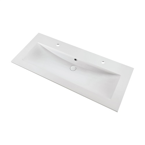 Marmy LISETTE Plus 120x51 cm beépíthető öntött márvány mosdó 2 csaplyukkal 80 6830 12 12 10