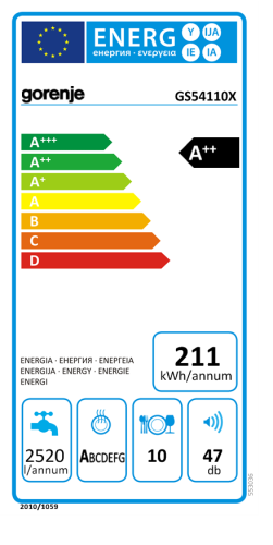 Gorenje szabadonálló mosogatógép A++, GS54110X