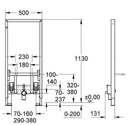 Grohe Rapid SL szerelő keret fali bidéhez 38553 001 (38553001)