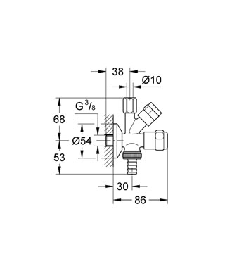 Grohe Eggemann eredeti WAS® kombinált sarokszelep 3/8