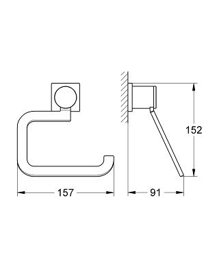 Grohe Allure tartókonzol WC-papír tartó 40279 000 (40279000)