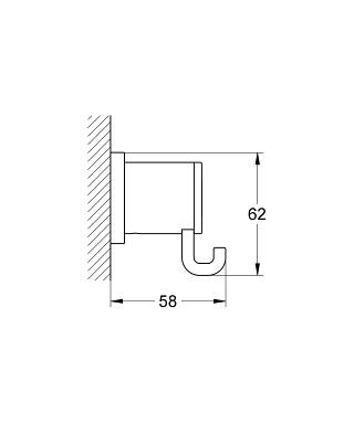Grohe Allure fürdőköpeny akasztó 40284 000 (40284000)