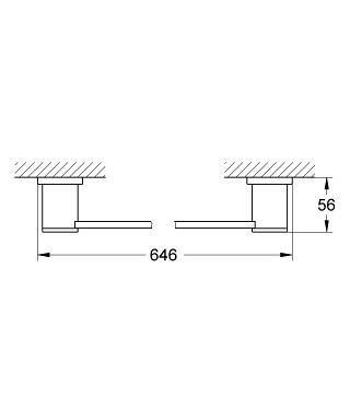 Grohe Allure fali fürdőlepedő tartó 40341 000 (40341000)