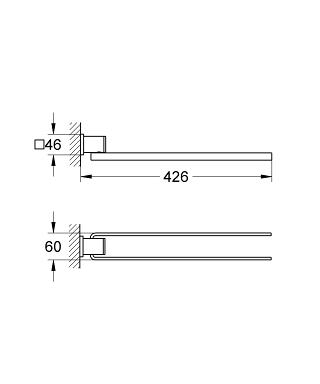 Grohe Allure kétágú törölközőtartó 40342 000 (40342000)