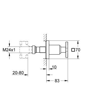 Grohe Allure csempeszelep fogantyú 19334 000 (19334000)