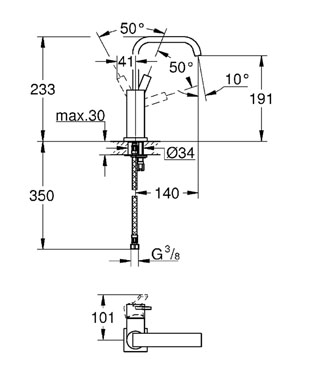 Grohe Allure egykaros mosdócsaptelep 23076 000 (23076000)