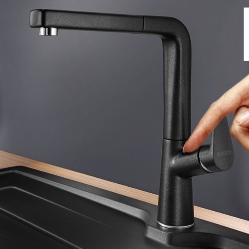 BLANCO AVONA-S kihúzható fejes SILGRANIT-Look mosogató csaptelep, fehér 521280