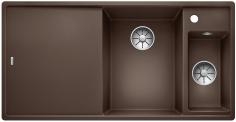 BLANCO AXIA III XL 6 S Silgranit mosogató jobboldali főmedencével fa vágódeszkával, kávé 522146
